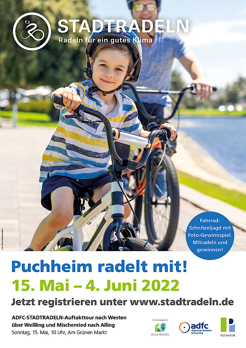Plakat zum Puchheimer STADTRADELN 2022